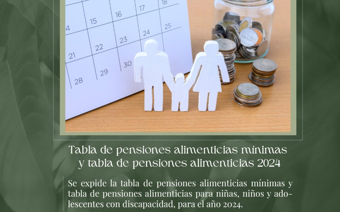 Tabla de pensiones alimenticias mínimas y tabla de pensiones alimenticias 2024